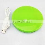 1800mAh Round Mirror Shape Solar Power Bank Adsorption Available thumbnail-2