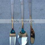 410 Stainless Steel Gold and Silver Plated Flatware for Finacial Promotion Gift thumbnail-2