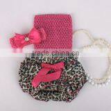 2015 Adorable Baby Diaper and Crochet Tube Top3 Sets , Satin Baby Bloomers, Baby Ruffle Bloomers thumbnail-6