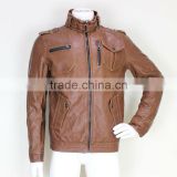 Fashion Orange Leather Jacket For Men