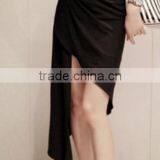 Slim Black Female Qun Zi Asymmetric Trend thumbnail-1