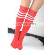 Pure color knee high stripe tube winter stockings 18938