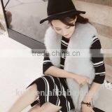 New Winter Genuine Fox Fur Vest Women's Full Pelt Waistcoat Warm Fashion Short Gilet thumbnail-4