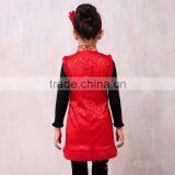 S60704B The Children's Costume Dress Girls Dress Cheongsam Vest Winter Cotton Padded Gown Of Chinese New Year Cloths thumbnail-2