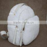 Myfur Fashion Ladies Real Rex Rabbit Fur Backpack Bag Customized Women Bag thumbnail-4