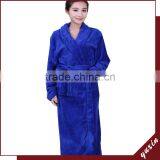 Bathrobe 100% Cotton Fleece Robe Towel Robe Breathable Hotel BathRobe RS007 thumbnail-1
