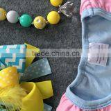 New Arrival Easter Design 2016 Girls Summer Dress Dot Chick Yellow Ruffle Long Sleeve With Matching Accessories thumbnail-2