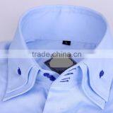 2017 New Men's Dress Shirt With High Double Button-down Collar thumbnail-2