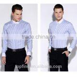 Classic Fashion 100% Cotton White Collar & Cuff Long Sleeve Shirt Dress Men thumbnail-5