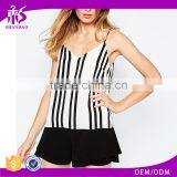 2016 Guangzhou Shandao Manufacturer Hot Selling Women Summer Casual Sexy Spaghetti Strap Striped Chiffon New Fashion Girls Tops thumbnail-1