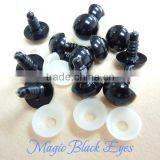 Black Plastic Eyes With Washer for Plush Toys Bear DIY thumbnail-1
