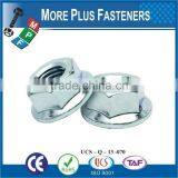 Made in Taiwan DIN 6923 Steel Class 8 Zinc Plated Stainless Steel Flange Nut DIN 6923 thumbnail-2