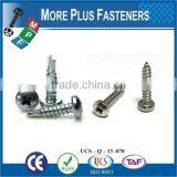 Taiwan Tapping Screw #10-12 x 1" Phillips Drive Flat Head Grade 18-8 Type A Point Stainless Steel Sheet Metal Screw thumbnail-5