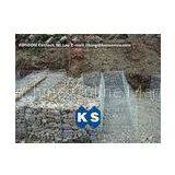 PVC Coated Galvanized Galfan Gabion Boxes Double Twisting Grid Reinforced Structure