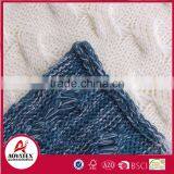 Wholesale 100% Acrylic Cheap Fashion Knit Plaid Travel Blanket thumbnail-3