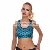 Wholesale Cheap Workout Fitness Mermaid Custom Yoga Wear Dri Fit Milk Silk Ladies Sports Bra thumbnail-2