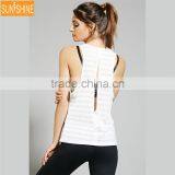 OEM Women Sports Singlets Running Yoga Gym Slim Tank Top thumbnail-2