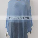 V-neck Summer Wearing Women Merino Wool Acrylic Nylon Blend Ponsho Wraps thumbnail-2