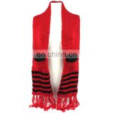 fashional pretty elegant super popular manufacutrer sell knit pocket scarf