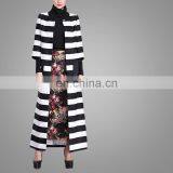 2016 Spring New Women Wind Coat Fashion Stitching Striped Euramerican Ladies Coat Wholesale Apparel thumbnail-2