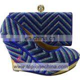 Ladies Italian Shoe and Bag/ Wedding Wedge Shoe Bags thumbnail-1