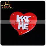 Customized LED Valentine's Day Heart Badges for Festival/Party Decoration/Gift