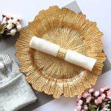 Elegant Gold Dinner Charger Plates Factory Wholesale 13inch Glass Plates for Decoration or Wedding thumbnail-3