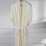 Eliya Custom Made Kimono Waffle Weave Bath Robe Thin Cotton White Wholesale Bathrobe for High End Hotel