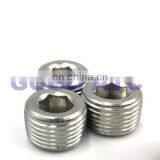 High Quality 1/4'' Inch Stainless Steel Threaded 304 Inner Hexagon Blocked Head Stuffy Head Oil Metal Tube Fittings Plug thumbnail-5