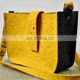 Handmade Modern Designed Felt Messenger Bag With Cotton Lining thumbnail-5