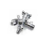 3 Way Double Spout Handle Washing Machine Faucet With Dual Handle thumbnail-2