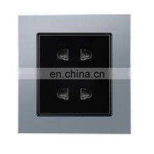 AU Standard Pop Socket Double 2 Pin The Wall Socket Aluminum Alloy Panel 86*86mm Sockets and Switches Electrical 16A thumbnail-1