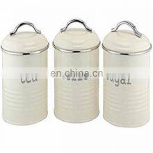 Tin White Canister