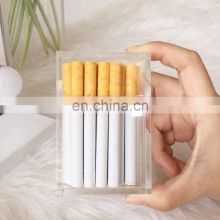 Clear Acrylic Cigarette Case with Magnetic Flip Top for Regular Size 85 MM Cigarette Customized Cigarette Box