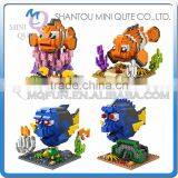 Mini Qute LOZ Kawaii Finding Nemo Marlin Charlie Dory Cartoon Damond Block Plastic Cube Building Blocks Bricks Educational Toy