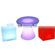 Glow Furniture Sets Led Cube Chair Bar Stool Quadrata Sella Led Light Furniture thumbnail-1