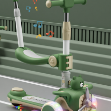 New Children's Scooter Folding Scooter Children Can Sit on it Folding Scooter Cartoon Windmill Airplane Skateboard（Wechat:13510231336） thumbnail-3