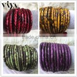 High Class Python Leather Cord Wholesale, 5mm Round Leather Cord, Luxury Snake Skin Leather for Bracelet