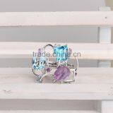 Mirror Polished White Rhodium Fashion Sterling Silver Jewelry Ring With Stock thumbnail-2