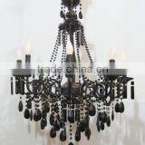 European Style Black Crystal Chandelier Light thumbnail-1