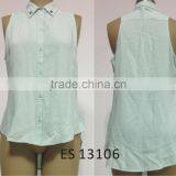 Ladies Fashion Design Sleeveless Blouse thumbnail-1