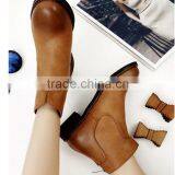 Cute Young Girls Bowknot Lustrascarpe Colore Brown Hiking 2.5cm Boots thumbnail-3