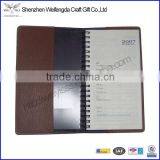 Factory New High Quality Pocket Fashion Custom Spiral Leather Notebook