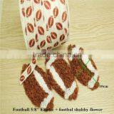Individual Football Shabby Chiffon Non-frayed Flower With Football Elastic In Sales