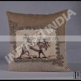Vintage Designer Cotton Cushion, Vintage Cushion thumbnail-1