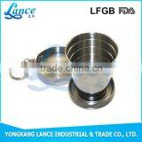 SGS Food Grade Custom Stainless Steel 304 Silk Printing Round Folded Cup thumbnail-5