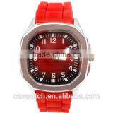 Custom Jelly Watches Red Wristband Watch Silicone thumbnail-1