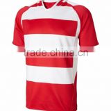 Short sleeve striped custom color rugby jerseys