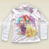 Cotton Roll-neck Long Sleeve Girl T-short Sublimation Print OEM/ODM Top Brand thumbnail-1