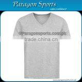 Light Gray V Neck T-Shirt For Men thumbnail-1